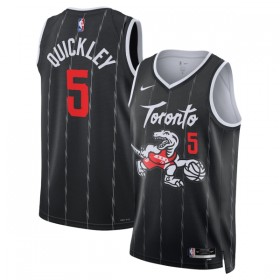 Maillot Basket Homme Toronto Raptors Immanuel Quickley 2025-26 Nike City Edition Noir Swingman